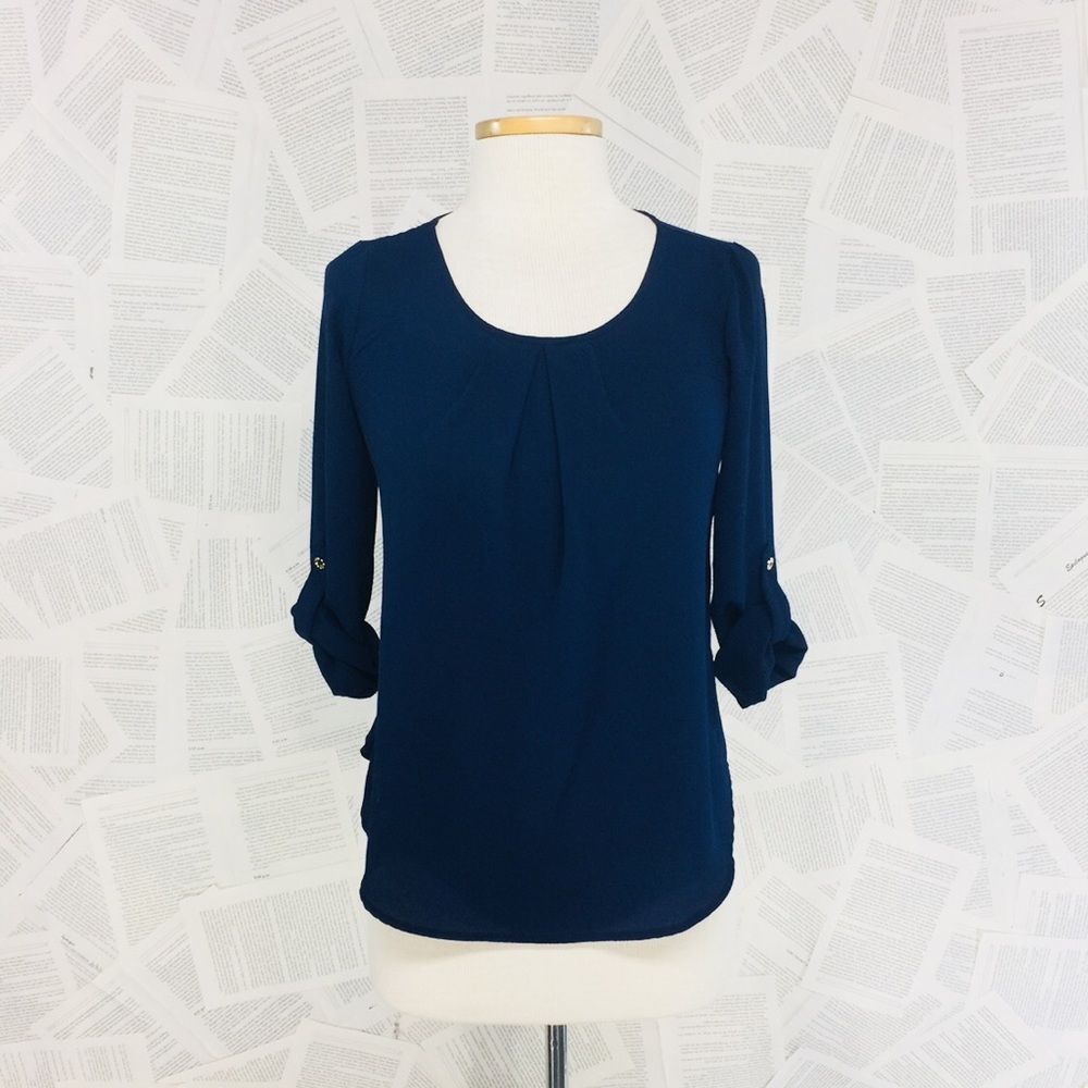 Papermoon Stitch Fix Navy Blouse Top XS